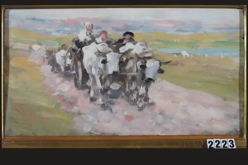 Car cu o pereche de boi, by Nicolae Grigorescu