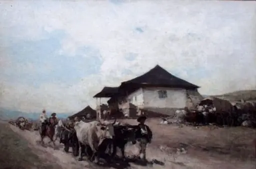 Care cu boi la Orății, by Nicolae Grigorescu