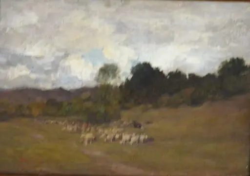 Ciobănaș cu oi în peisaj, by Nicolae Grigorescu