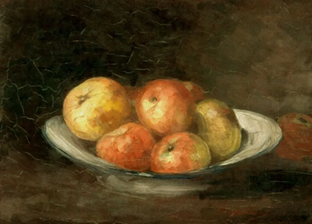 Farfurie cu mere, by Nicolae Grigorescu, unspecified, 1882
