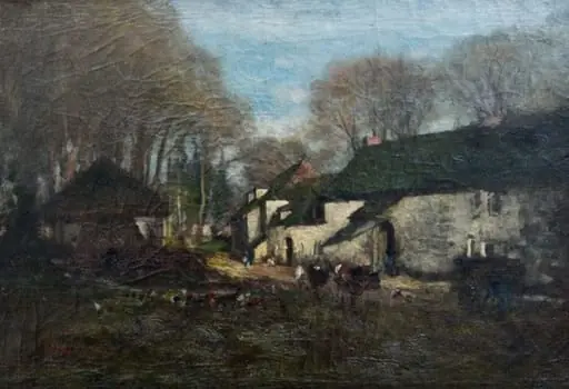 Fermă la Barbizon, by Nicolae Grigorescu