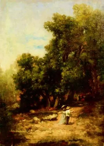 Intrare în pădurea Fontainebleau, by Nicolae Grigorescu