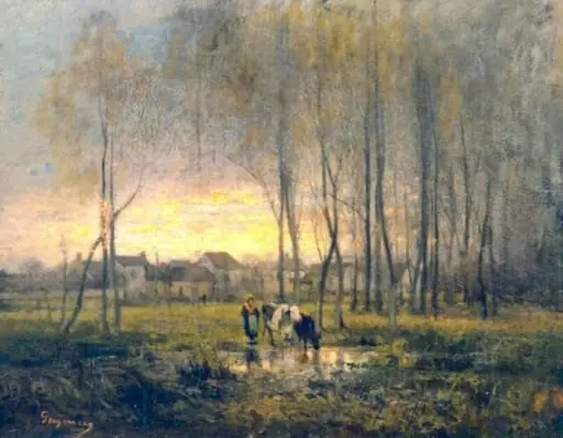 La adăpat, by Nicolae Grigorescu