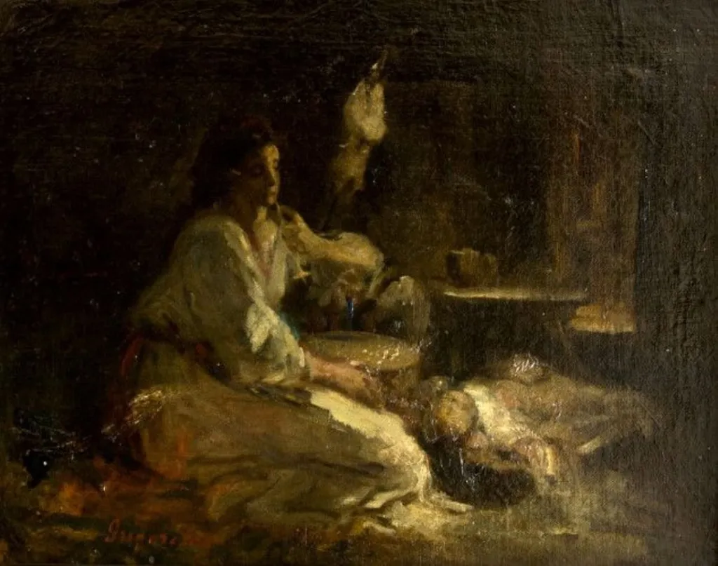 Maternitate, by Nicolae Grigorescu, unspecified, 1882