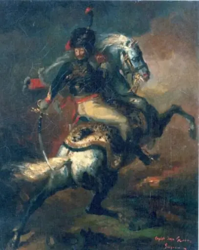Ofițer de vânători călare (Copie după Gericault), by Nicolae Grigorescu