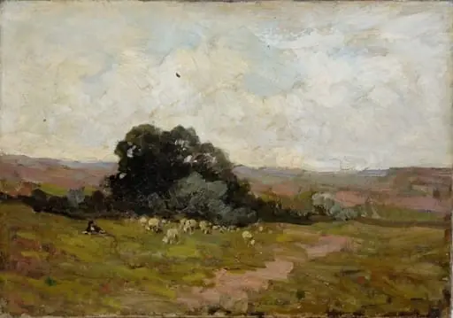 Peisaj cu turmă, by Nicolae Grigorescu