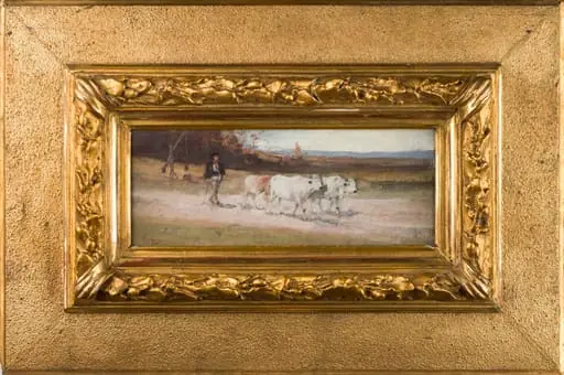 Peisaj de vară cu boi și păstor, by Nicolae Grigorescu