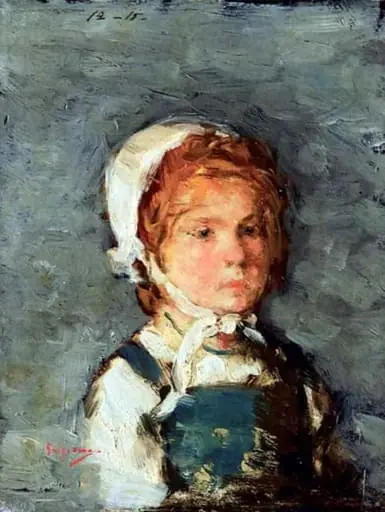 Portret de fetiță bretonă, by Nicolae Grigorescu