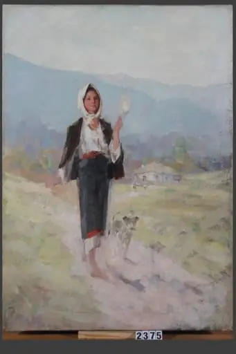 Țărancă cu furca, by Nicolae Grigorescu