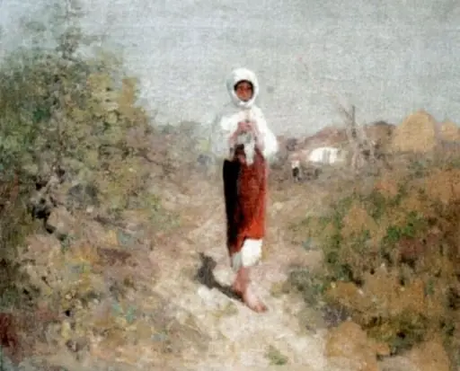 Țărancă pe drum, by Nicolae Grigorescu