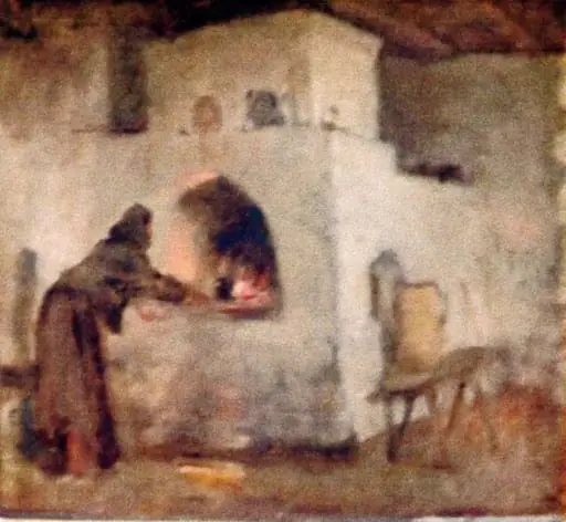 Vatră călugărească, by Nicolae Grigorescu