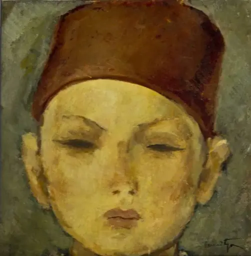 Cap de copil cu fes, by Nicolae Tonitza