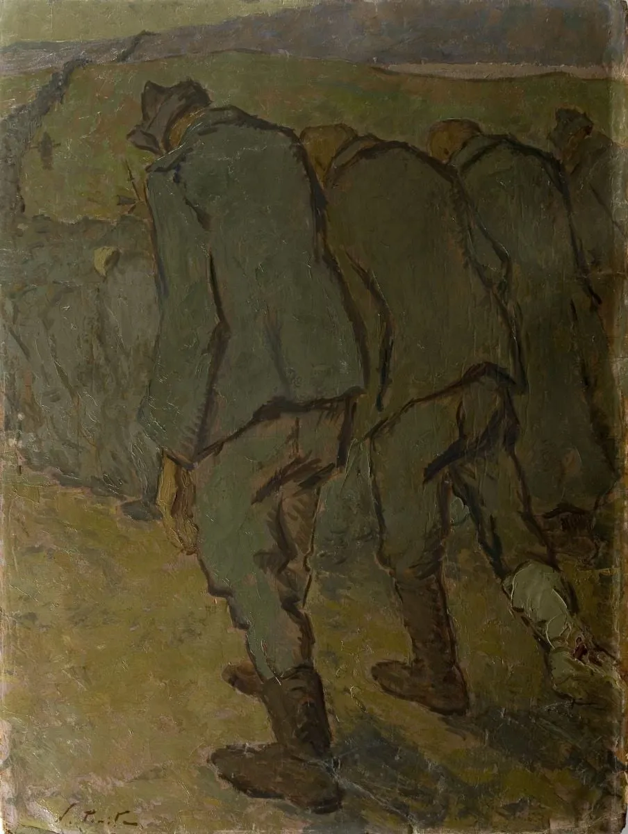 Convoi de prizonieri, by Nicolae Tonitza, unspecified, 1919