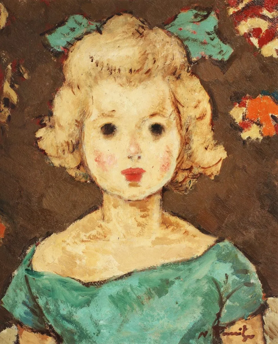 Copil cu fundă verde, by Nicolae Tonitza, unspecified, 1927