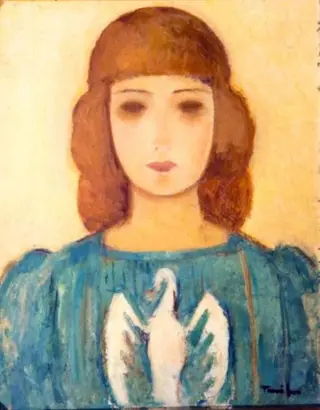 Fata în verde, by Nicolae Tonitza