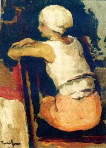 Fetița cu spatele, by Nicolae Tonitza