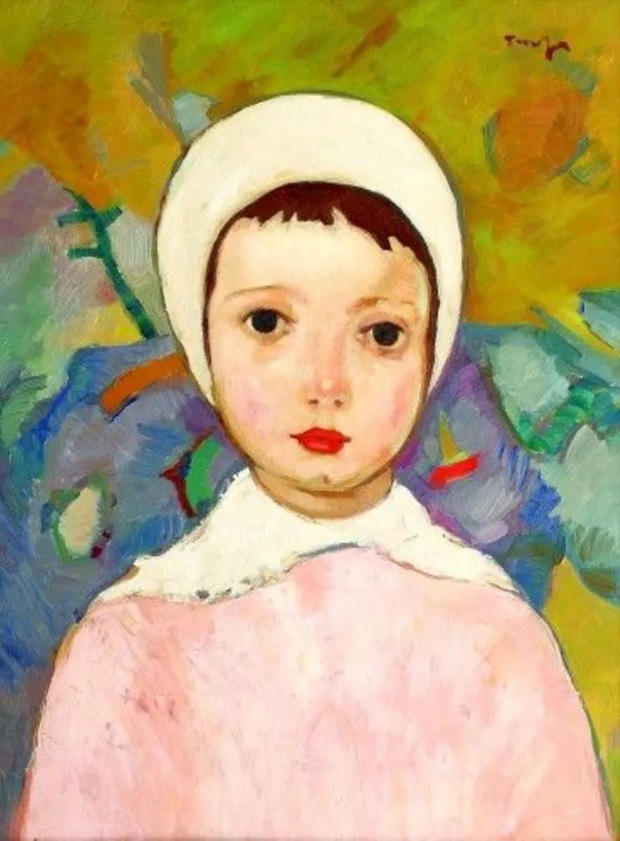 Fetiță în roz, by Nicolae Tonitza, unspecified