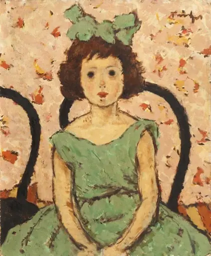 Fetiță în verde, by Nicolae Tonitza