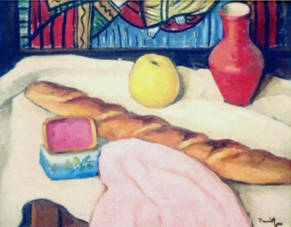 Natură moartă cu pâine, by Nicolae Tonitza, unspecified, 1927
