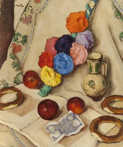 Natură moartă (Sorcovă), by Nicolae Tonitza