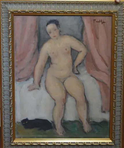 Nud (cu pisică), by Nicolae Tonitza