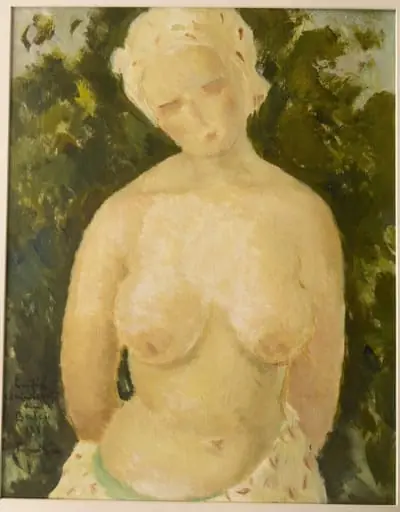 Nud pe fond verde, by Nicolae Tonitza