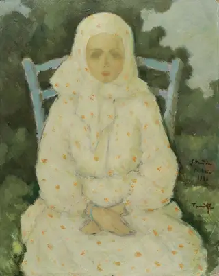 Portret de fată (Studiu din Balcic), by Nicolae Tonitza, 1923
