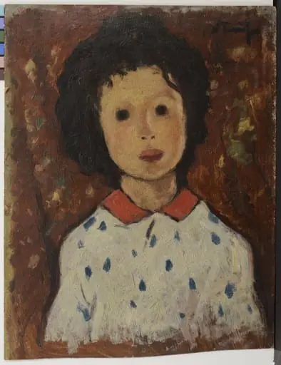 Portret de fetiță (Ninetta Gusti), by Nicolae Tonitza