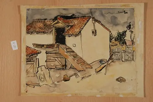 Șopron la țară - Curte la Mangalia, by Nicolae Tonitza