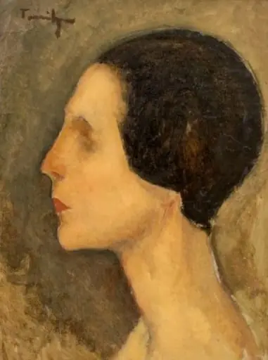 Soția sculptorului O. Han, by Nicolae Tonitza