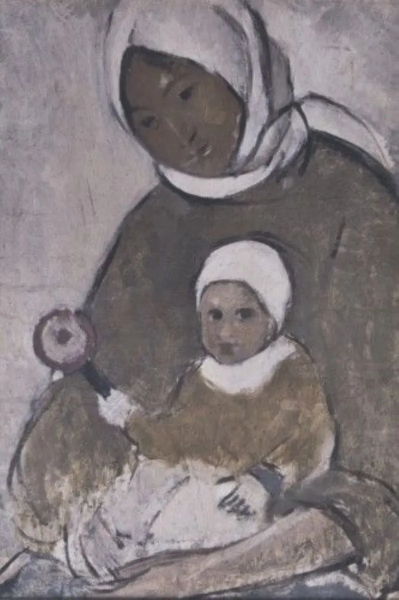 Țărancă cu copil în brațe, by Nicolae Tonitza, unspecified