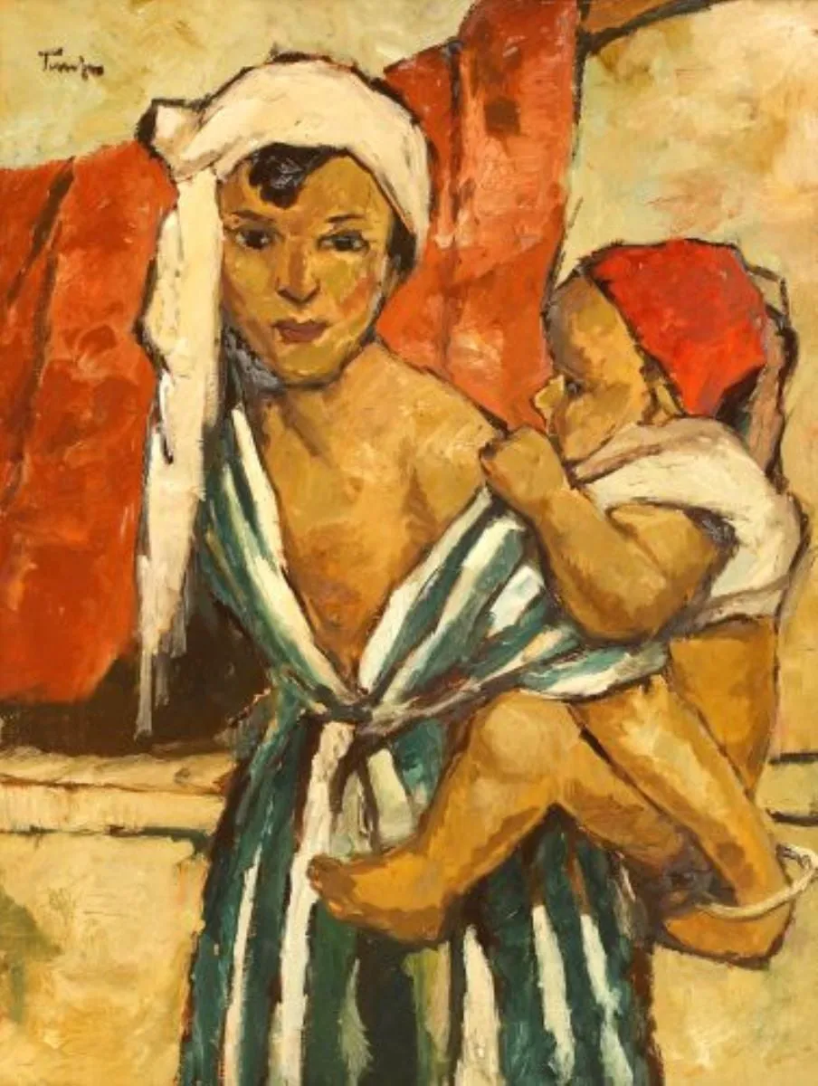 Tătăroaică cu copil, by Nicolae Tonitza, unspecified