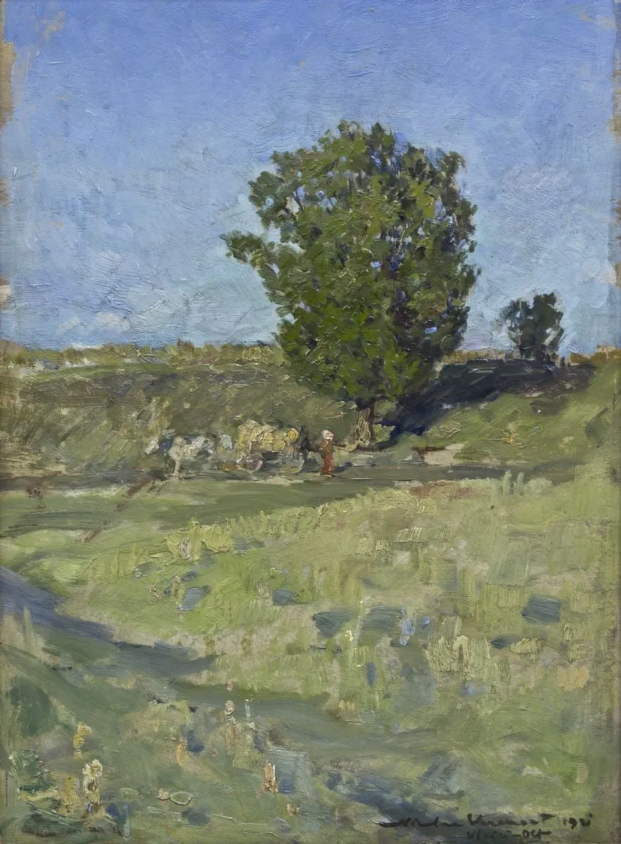 Peisaj cu un copac, by Nicolae Vermont, unspecified, 1921