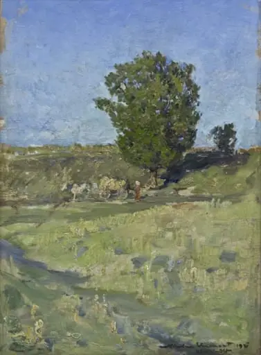 Peisaj cu un copac, by Nicolae Vermont