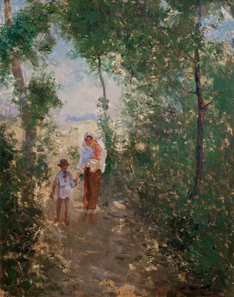 Țărancă cu copii, by Nicolae Vermont, unspecified