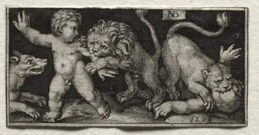 Lions Attacking Children, by Nicolaes de Bruyn