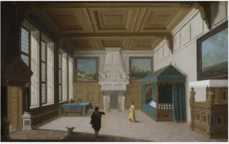 Interior with Figures, by Nicolaes de Giselaer, unspecified, 1625