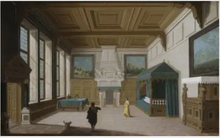 Interior with Figures, by Nicolaes de Giselaer