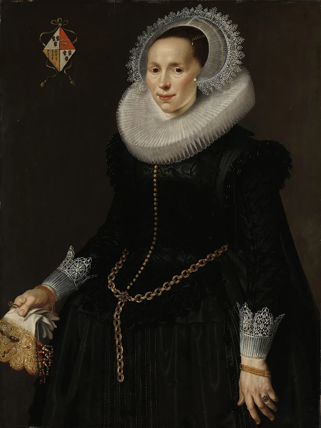 Portrait of Johanna Le Maire (c. 1601-60), by Nicolaes Eliaszoon Pickenoy, oil, 1622