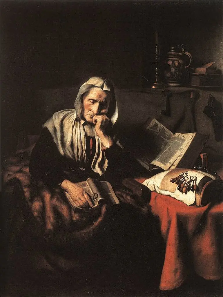 An Old Woman Dozing
