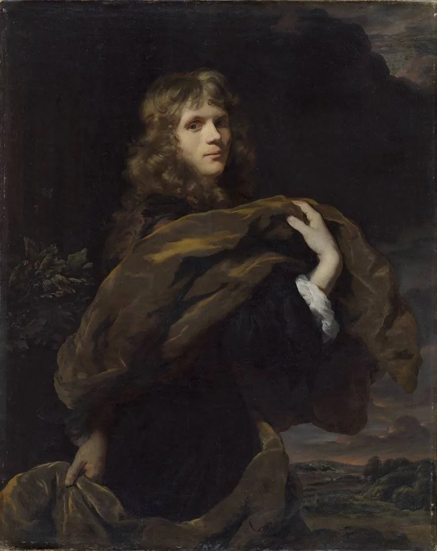 Portrait of a Young Man with a Long Velvet Cloak, by Nicolaes Maes, unspecified, 1690