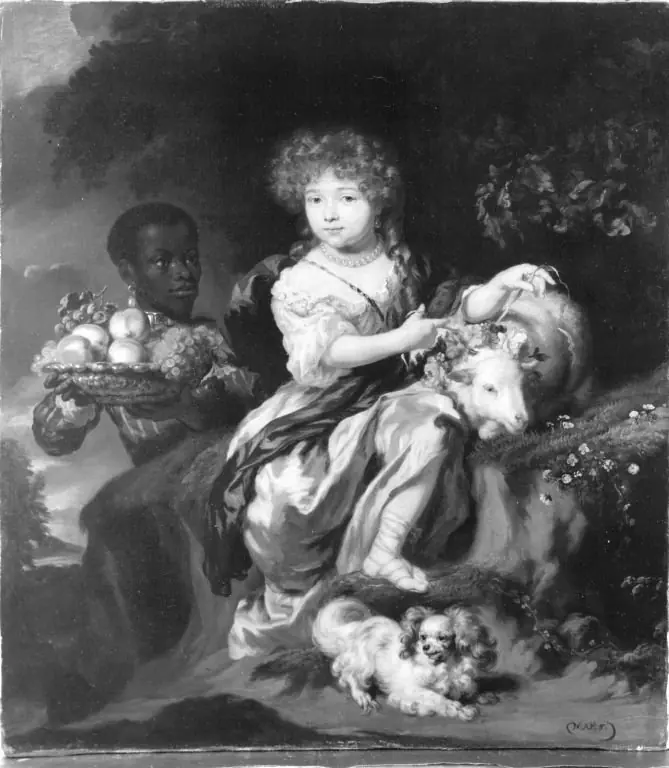Young Girl with a Goat and a Moor, by Nicolaes Maes