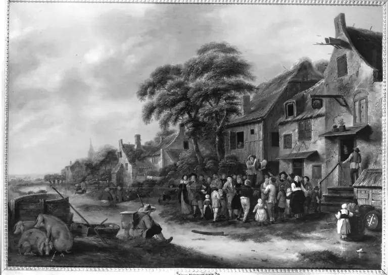 Bänkelsänger vor der Dorfschenke, by Nicolaes Molenaer