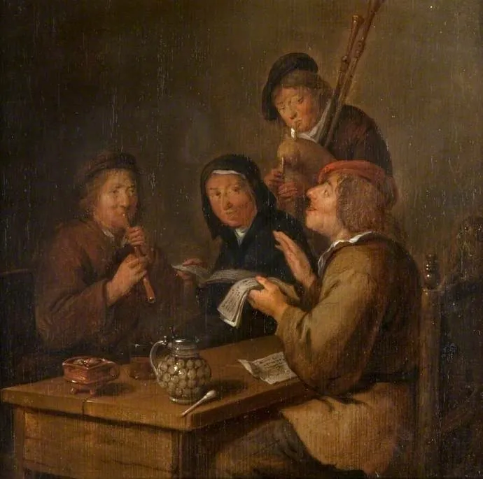 The Musicians, by Nicolaes Molenaer, oil, 1661