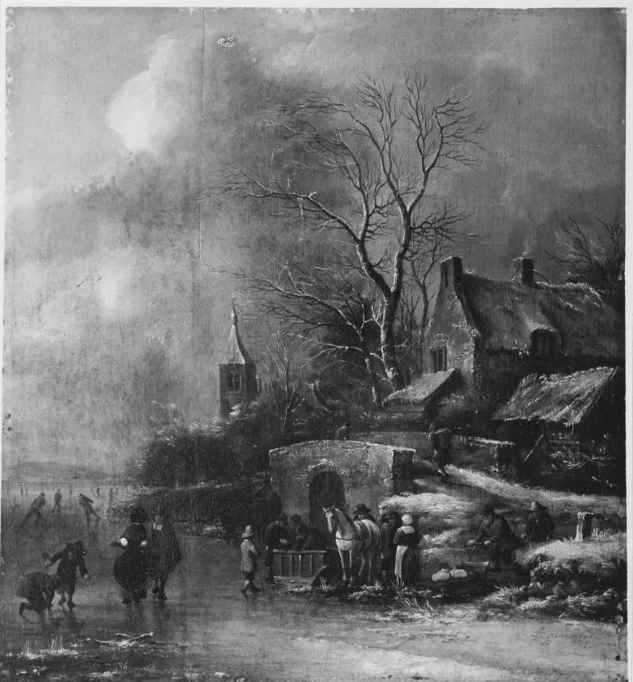 Winterlandschaft, by Nicolaes Molenaer, unspecified, 1651