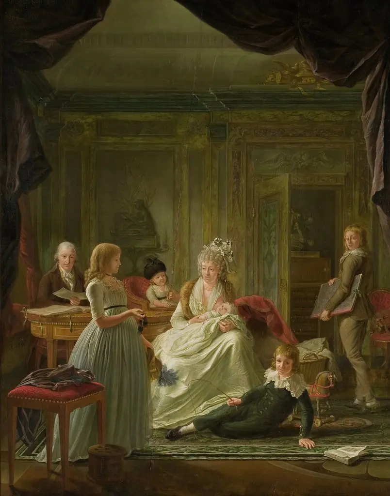 Portrait of Aernout van Beeftingh, his Wife Jacoba Maria Boon and their Children