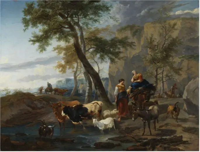 A Landscape with a Ford, by Nicolaes Pieterszoon Berchem