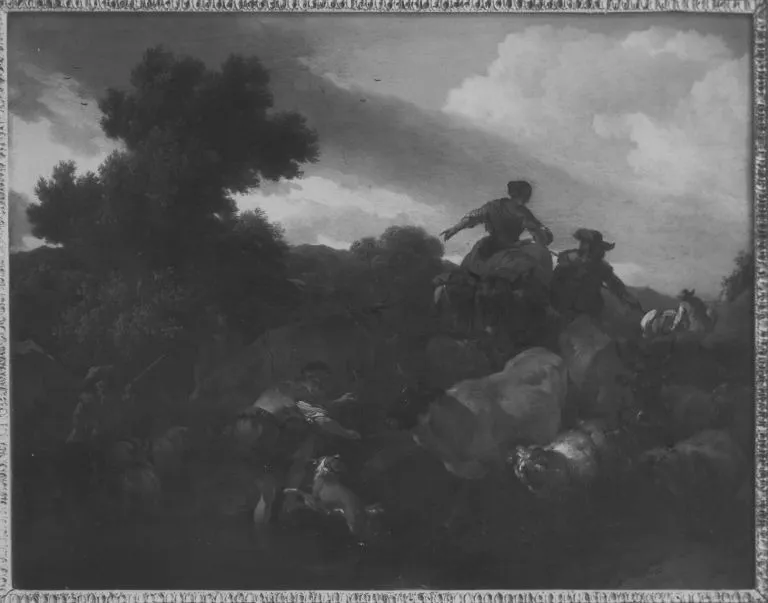 Abendlandschaft mit Viehherde und Hirten, by Nicolaes Pieterszoon Berchem, unspecified, 1652