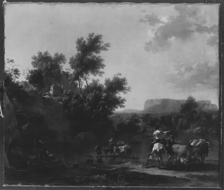 Italianate Landscape, by Nicolaes Pieterszoon Berchem