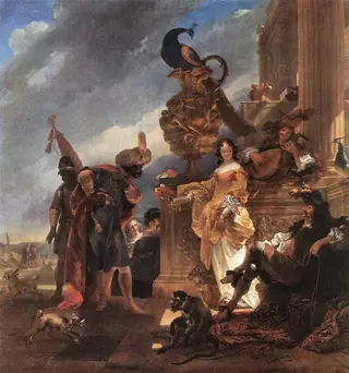 Merchant Receiving a Moor in the Harbour, by Nicolaes Pieterszoon Berchem, 1650